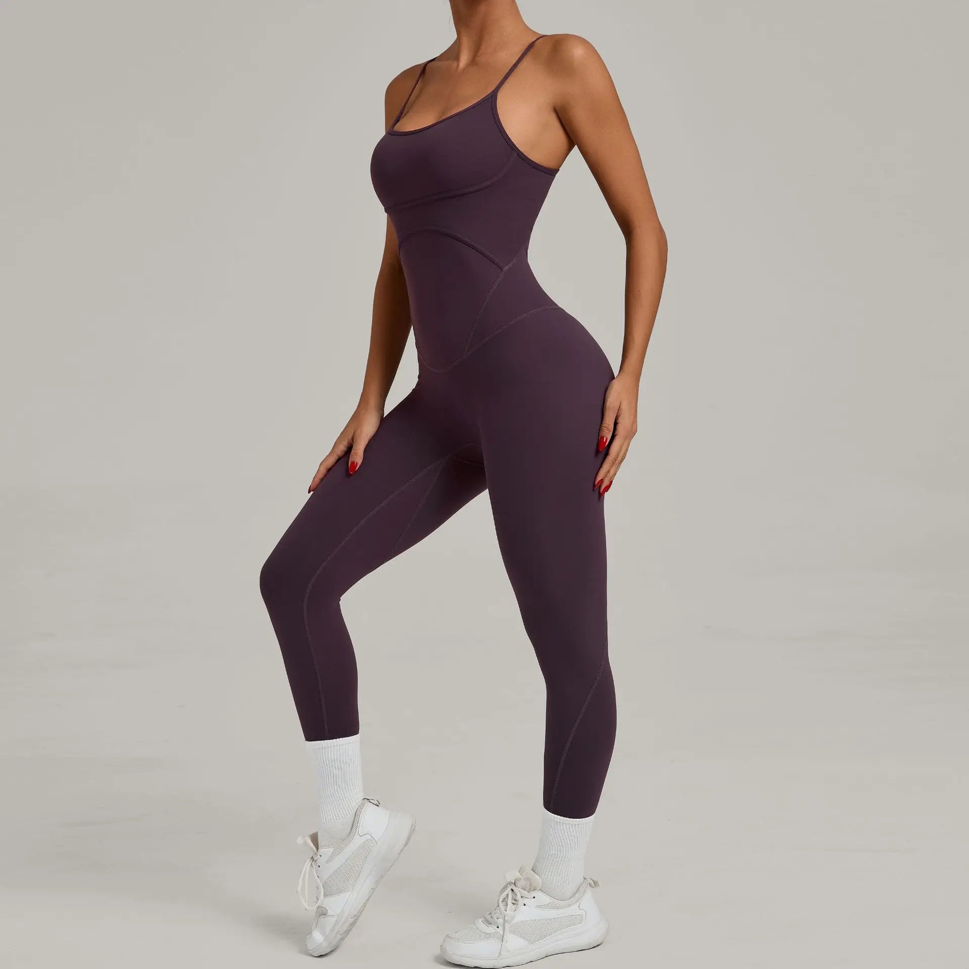 Yoga Jumpsuits Sports Fitness Peach Hip Slim Cross-adjustable Shoulder Straps One-piece Workout Clothing Gym Bodysuit for Women
