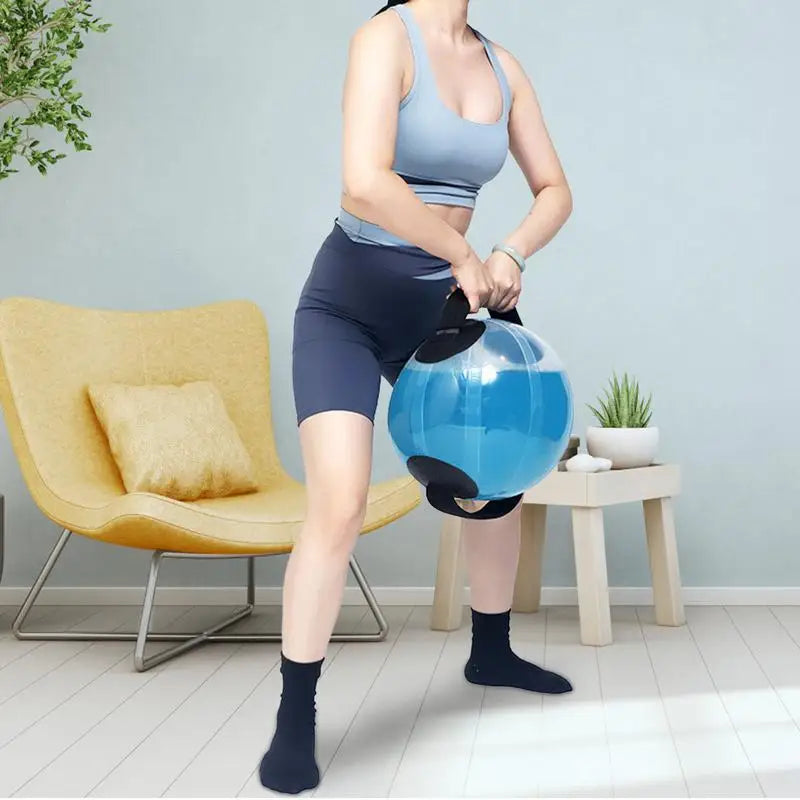 Water Filled Exercise Ball Fitness Aqua Ball Weightlifting Bag Adjustable Dumbbells for Home Gym Equipment Strength Training