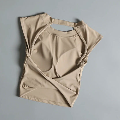 Sports Bras Anti-shock Sports Vest with Chest Pad Hot Girl A-shaped Waist-closed Sleeveless Hollow Outer Wear Fitness Yoga Vest