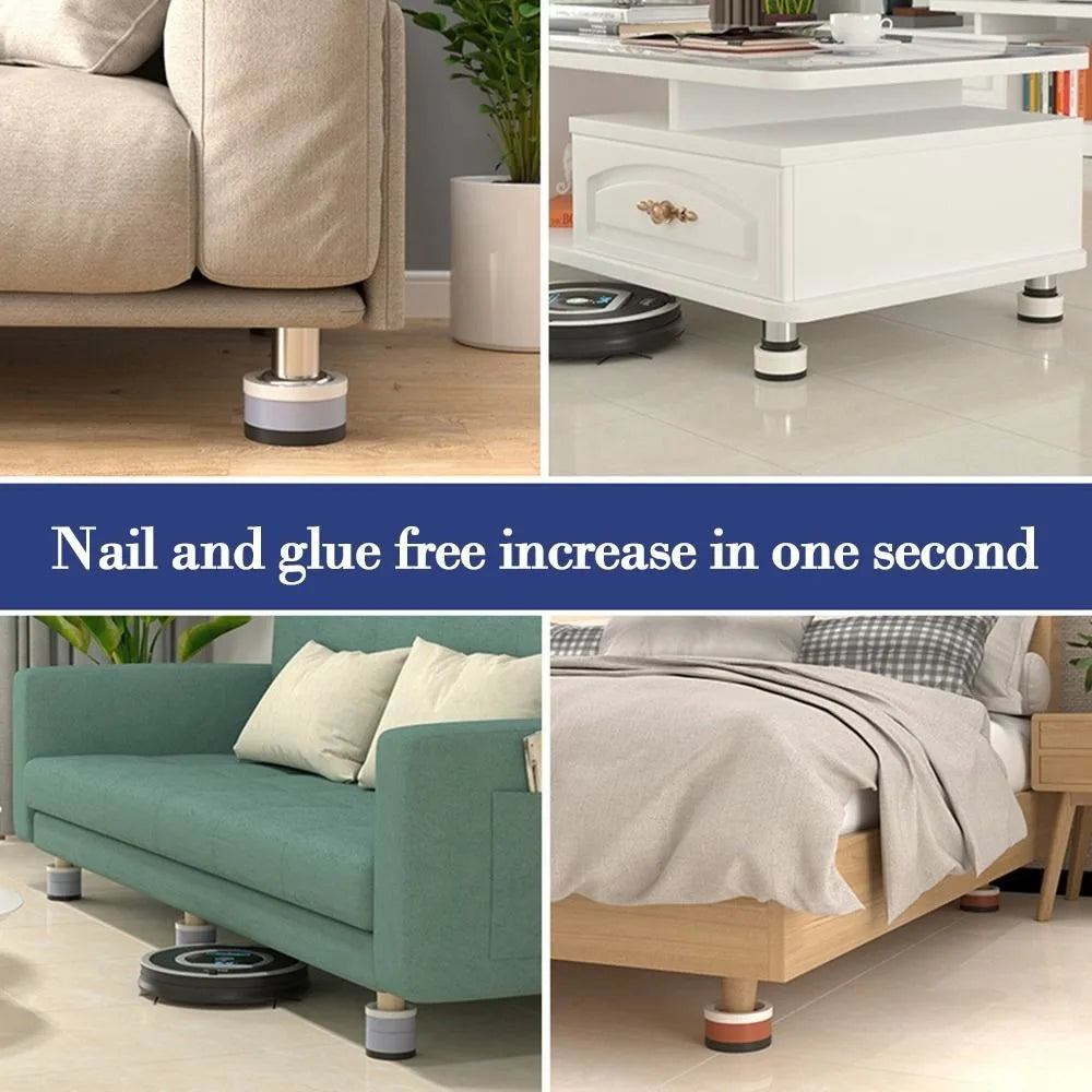 Raise Height Bed Lifts Non-slip Bed Riser Shockproof Legs for Furniture Durable Furniture Booster Anti Vibration Pads
