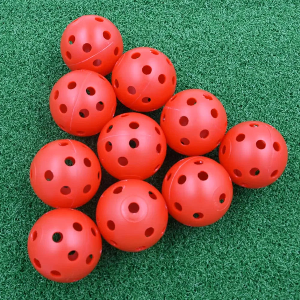 10PcsGolf Practice Balls 41mm 26 Hole Plastic Golf balls Outdoor Golf Practice Balls Golf Accessories