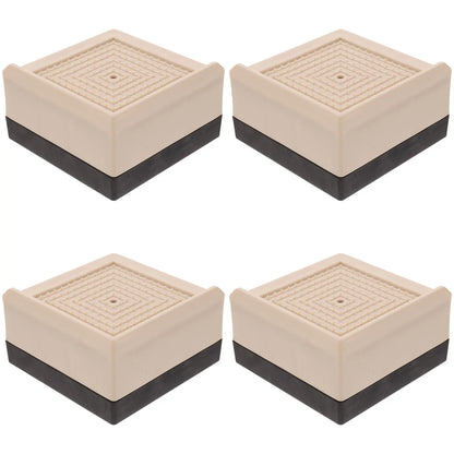 4pcs Bed Risers Furniture Riser Desk Table Height Lifter Heavy Duty Furniture Lifter For Platform Bed Blocks Bed Frame Riser