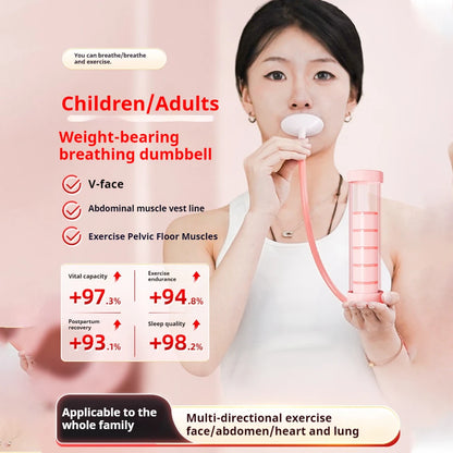 Adjustable Diaphragm Breathing Dumbbell Trainer for Core Strength Facial Toning Lung Capacity Expander