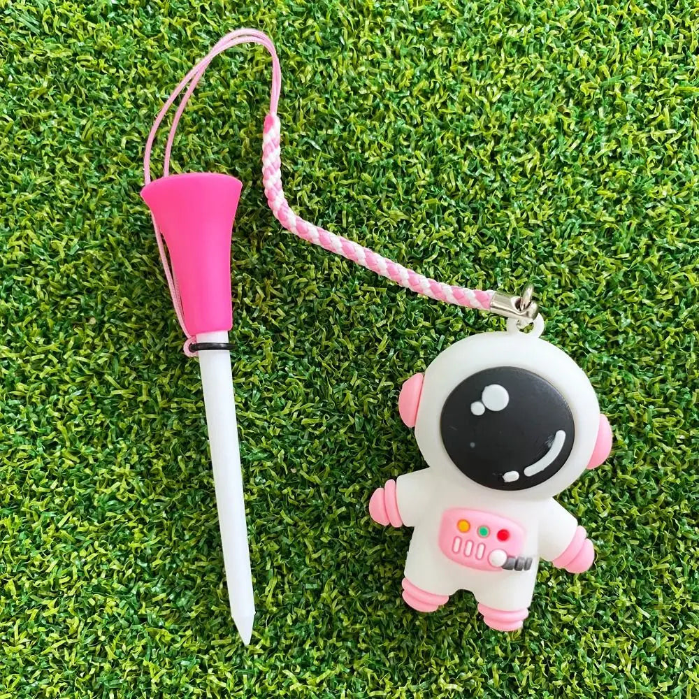 Golf Ball Holder 8.3mm Golf Ball Tees Cartoon Astronaut Golf Rubber Tees Easy To Find Durable Practice Dropshipping