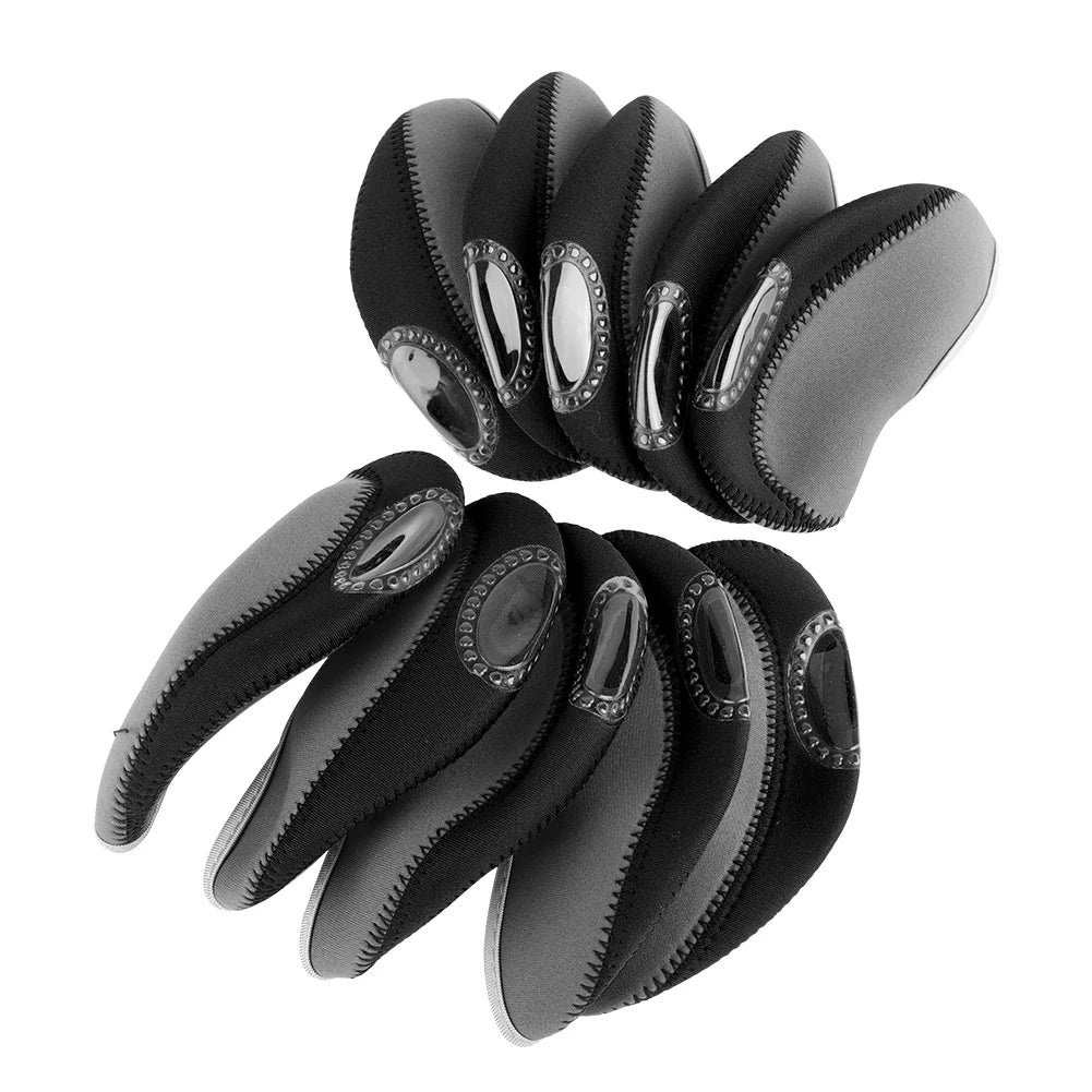 10Pcs Golf Club Head Covers Set