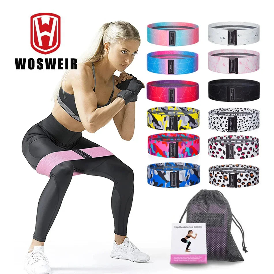 WOSWEIR Elastic Resistance Bands Set for Workout