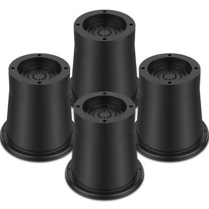 4/6Pcs Heavy Duty Rubber Sofa Cabinet Feet Leg Bed Risers Stand Round Furniture Risers Anti Slip Bed Frame Riser Raising Blocks