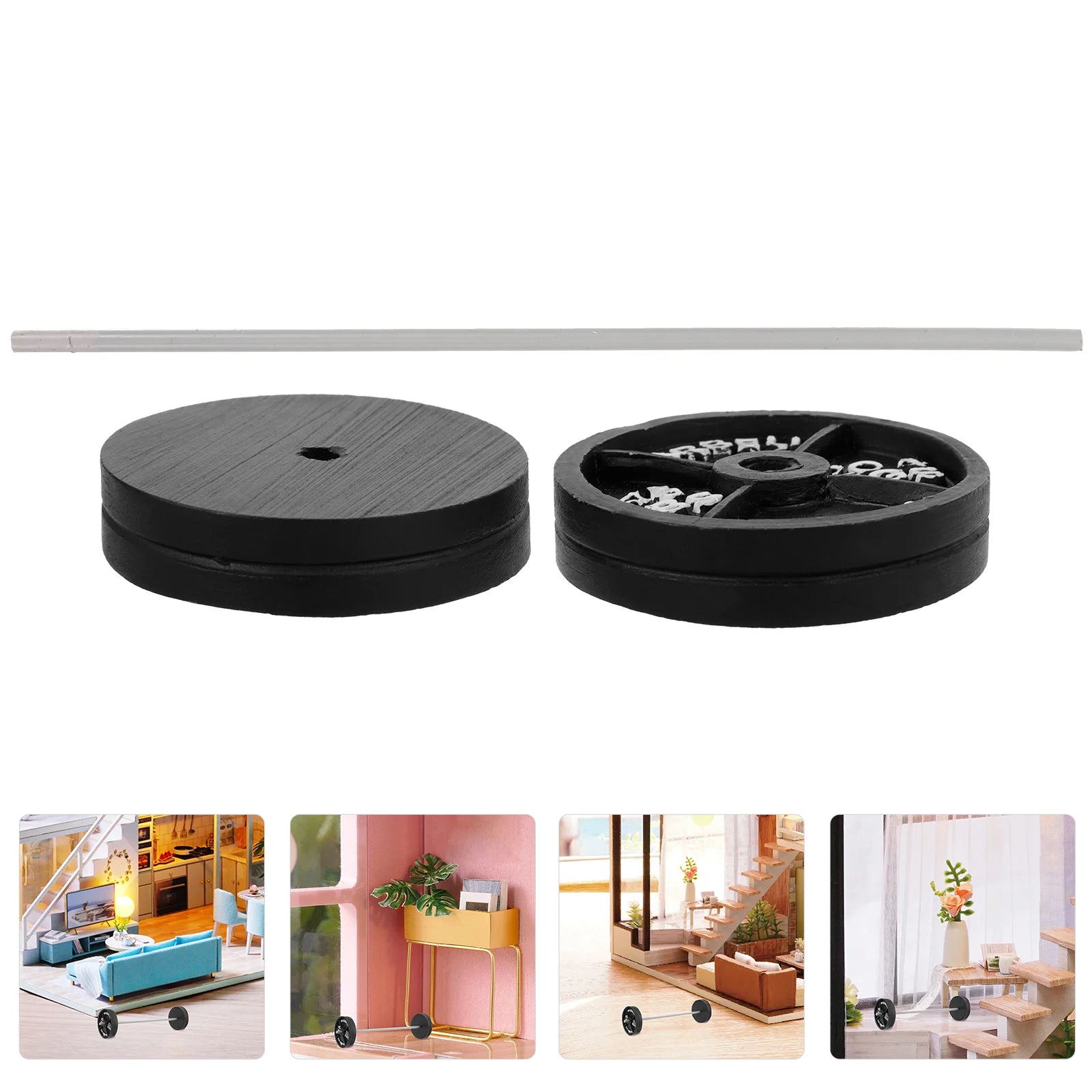 Barbell Model Mini Infant Toys Dumbbel Dollhouse Miniature Ornament Decoration Small Plastic Fitness Accessories for