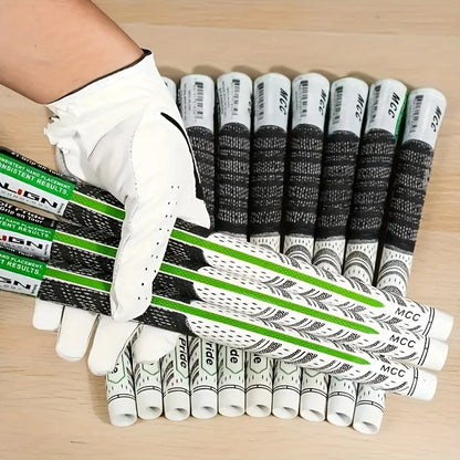 13pcs Golf Club Grips Set - Medium & Standard, Durable Rubber in Black, White, Blue, and Red with Textured Pattern for Enhanced