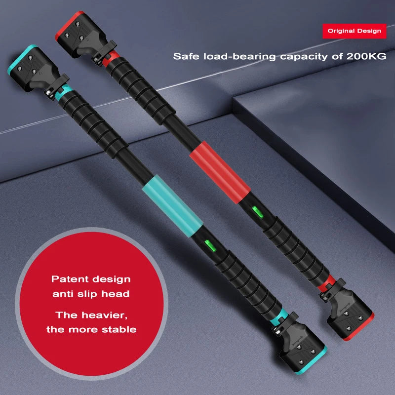 Indoor pull up bar, new type of non perforated door frame, horizontal bar pull up fitness equipment