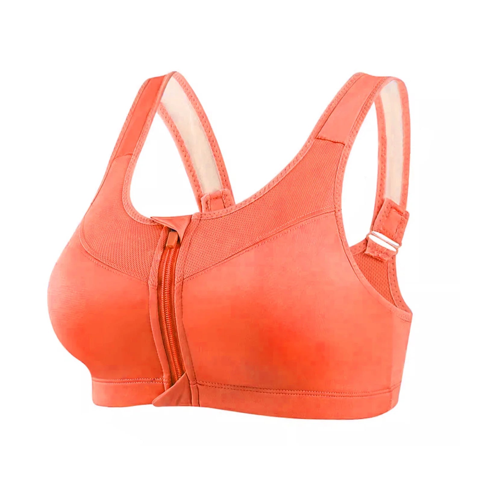 IUSIBRALEA Front Zipper Sports Bra for Women High-Impact Support Shockproof Running Gym Yoga Breathable Comfort Activewear