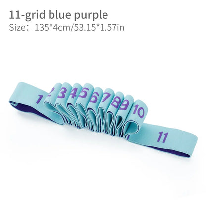 9/10/11 Loops Digital Resistance Bands Yoga Auxiliary Elastic Band Stretching Belt for Adult Pilates, Latin, Dance, Gymnastics