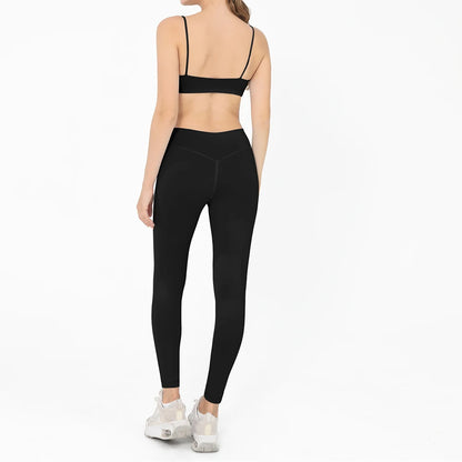 2 Pieces Yoga Set Women Gym Tracksuit Sport Bras Fitness Leggings Outfits Workout Suits Ladies Training Clothes Sets Sportwear