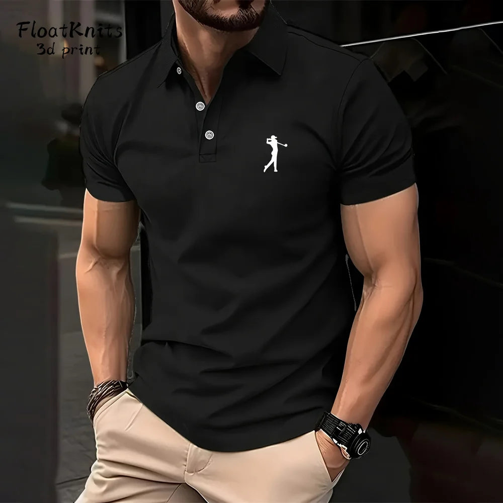 Golf Clothing Fashion Short Sleeve Tee Polo Shirts for Men Summer T Shirt Man New in Tops & Tees Trendy Lapel Polo Business Tops