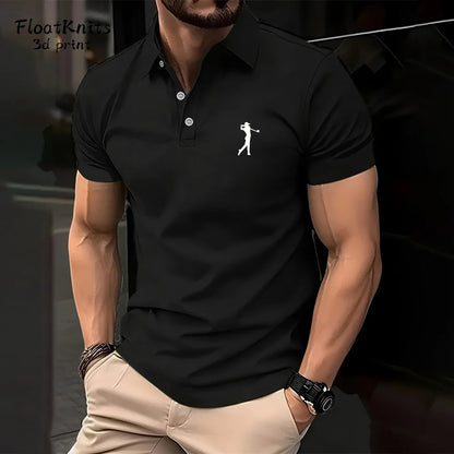 Golf Clothing Fashion Short Sleeve Tee Polo Shirts for Men Summer T Shirt Man New in Tops & Tees Trendy Lapel Polo Business Tops