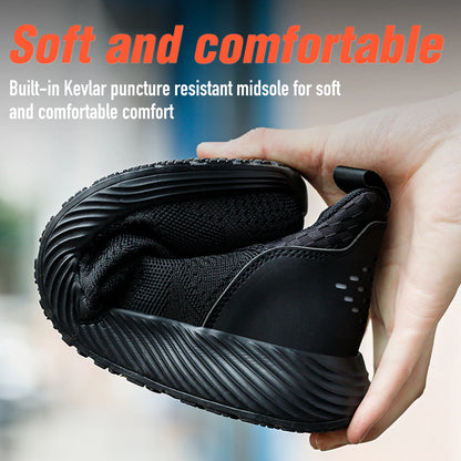 Safety Shoes Work Shoes Steel Toe Men Puncture-Protective Work Boots Indestructible Safety Lightweight
