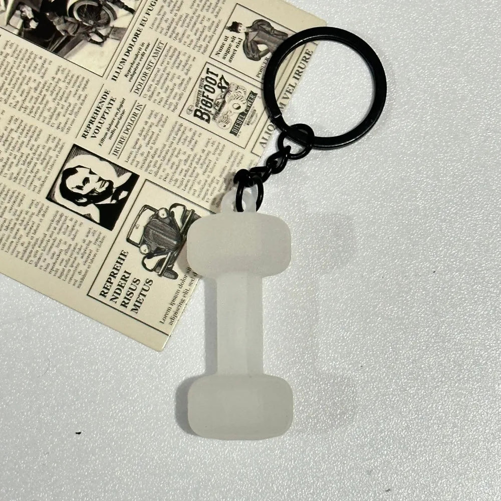 Simulation Dumbbells Keyring Kettlebells Water Cups Cool Creative Bag Charm Fitness Series Pendant Car Key Ornament