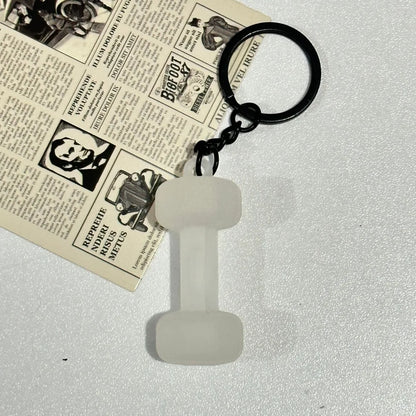 Simulation Dumbbells Keyring Kettlebells Water Cups Cool Creative Bag Charm Fitness Series Pendant Car Key Ornament