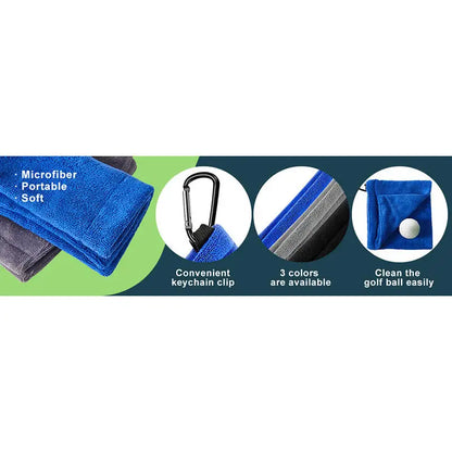 Golf Ball Cleaning Towels For Cleaning Cloths Wiping Golf Clubs Outdoor Cleaning Towel Sports Towels Golf Supplies