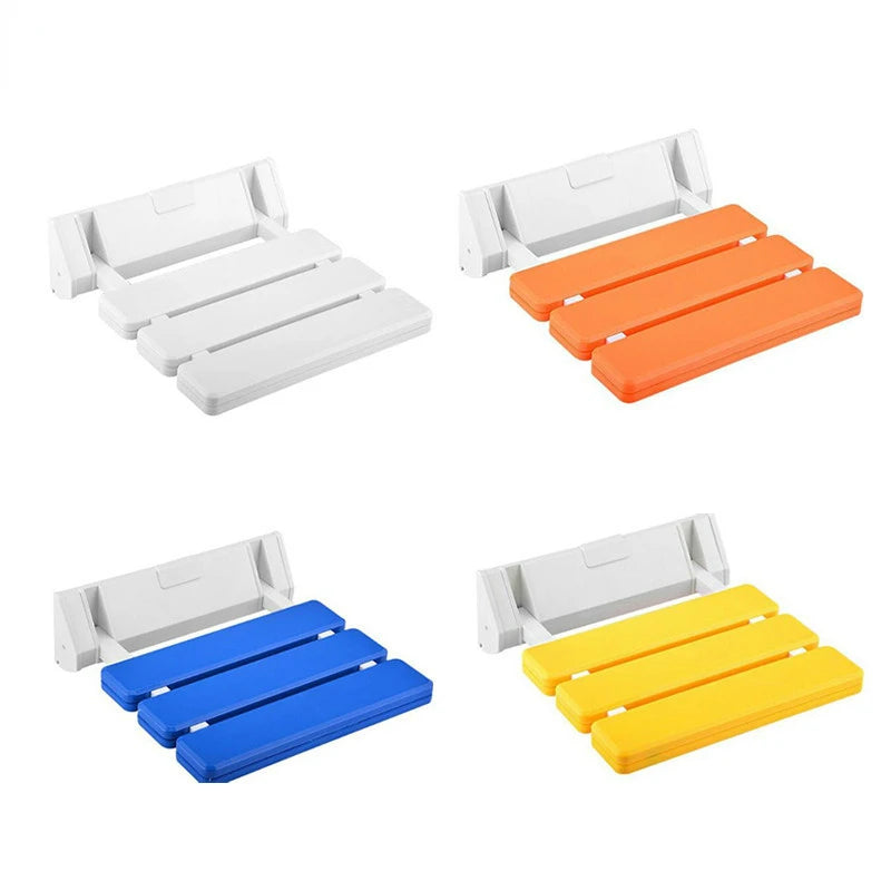 Folding Shower Seat Wall Mounted Foldable Shower Bench for Elderly Space-Saving Shower Benches for Inside Shower