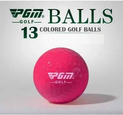 PGM 10PCS Golf Ball Two Piece Sports Ball Professional Practice Double Layer Multi-Color Balls Indoor Outdoor Training Aids