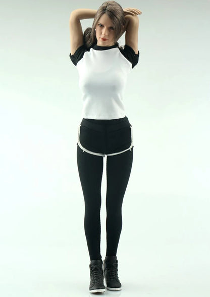 FA007 1/6 Female Figure Accessory Yoga Clothing Fitness Wear Hoodie Sweatshirt Sweatpants Suit Clothes Set for 12'' Body Collect