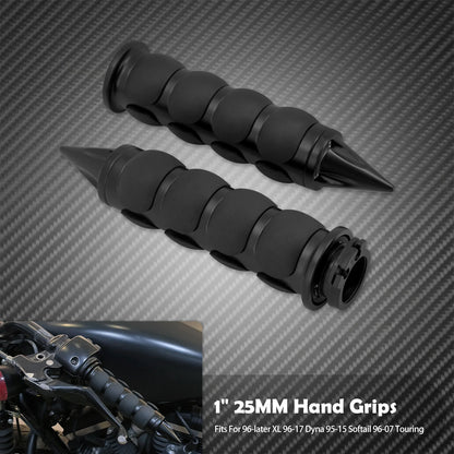 1" Motorcycle Hand Grips 25mm Handlebar Handle Bar For Harley Touring FLHR Softail Fat Boy Sportster XL 883 1200 Dyna For Honda