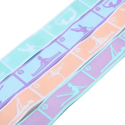 Yoga Stretch Training Belt，Universal Resistance Bands for Dance, Gymnastics, Workout, Pilates|Use Nylon Fabric Material