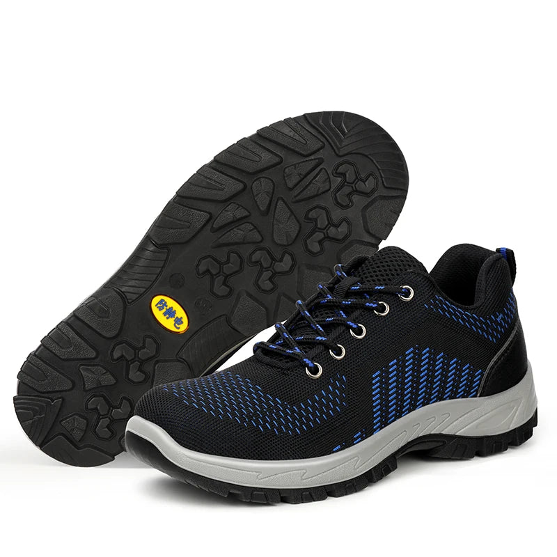 Safety Shoes  for Men Women Steel Toe Anti static Anti-smashing  Anti-puncture Breathable Upper Comfortable Soft Outdoor Shoes