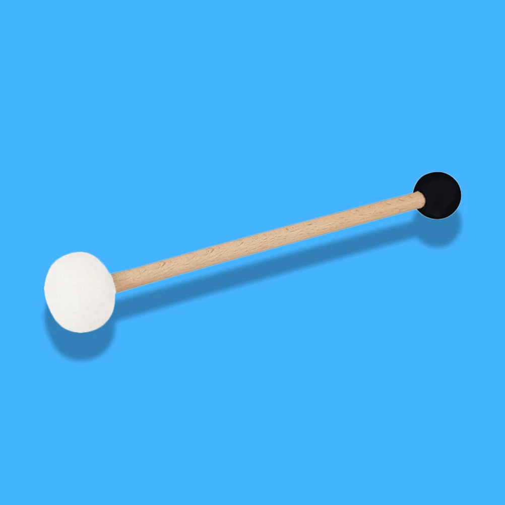 Singing Bowl Mallet Double-ended Felt Rubber Drum Sticks Percussion Bass Wooden Handle Lightweight Portable Practice Musical