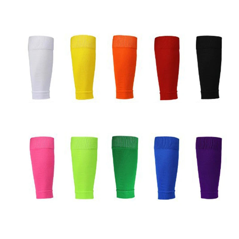 1 Pair Sports Safety Shin Pads Sleeves Football Shin Holder Instep Socks Nylon Fitness Leg Guard Sleeves for Kids Boys Men