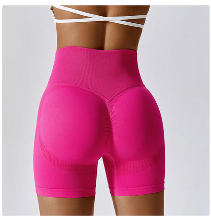 Gym Shorts Women‘s High Elasticity Yoga Clothing Absorbent Short Sets Push Up Pants Running Cycling Shorts Fitness Leggings