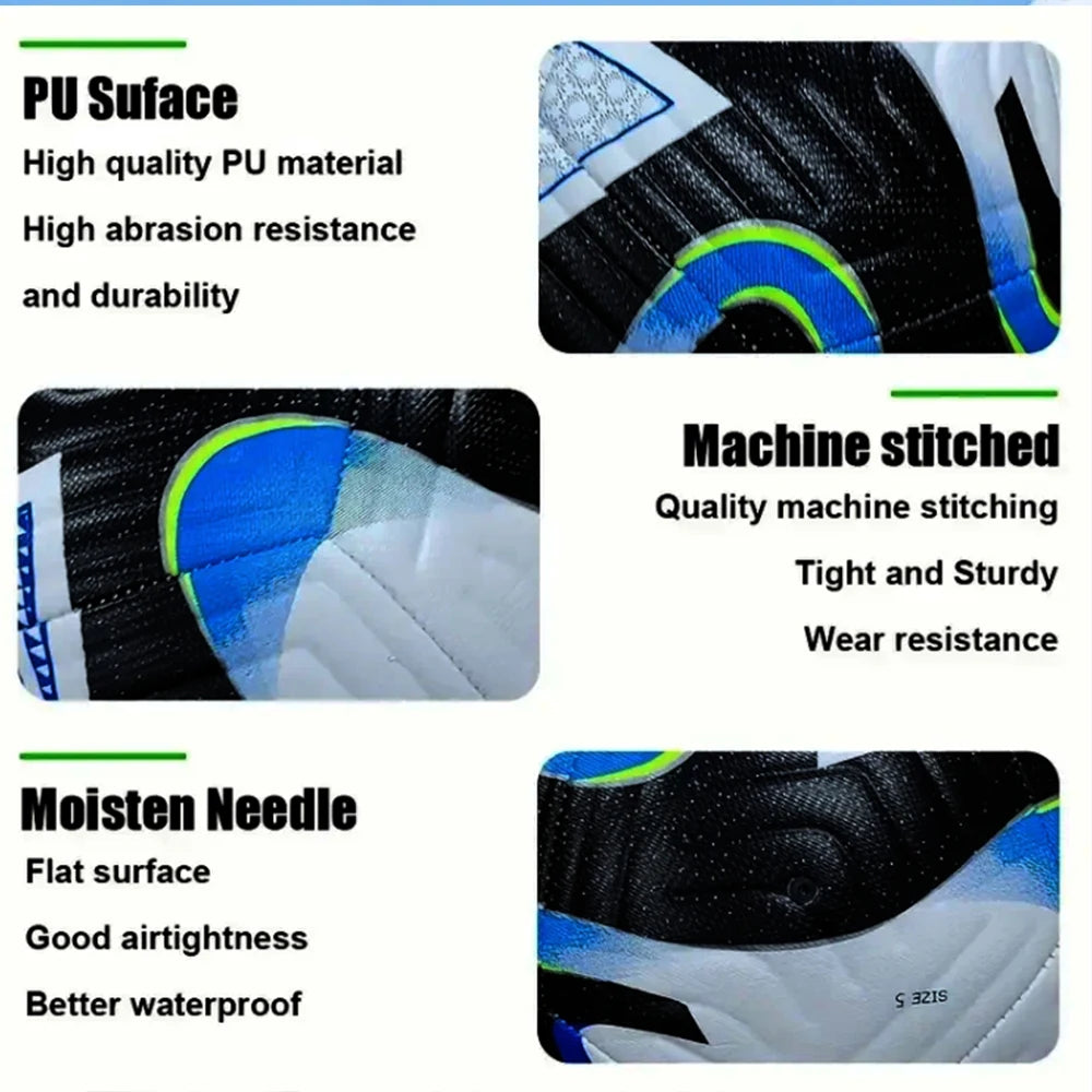 High Quality Classic Soccer Balls Official Size 5 PU Material Goal Team Outdoor Match Game Football Training Ballon De Foot