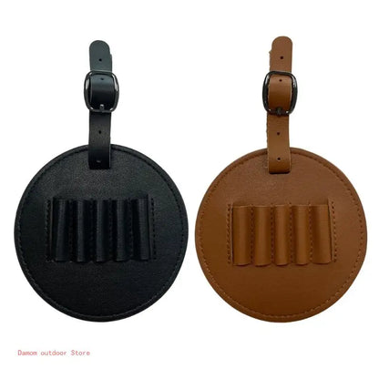 Waterproof Round Golf Tees Bag PU Leather Golf Tees Holder Carriers Golf Training Accessories Easy to Use
