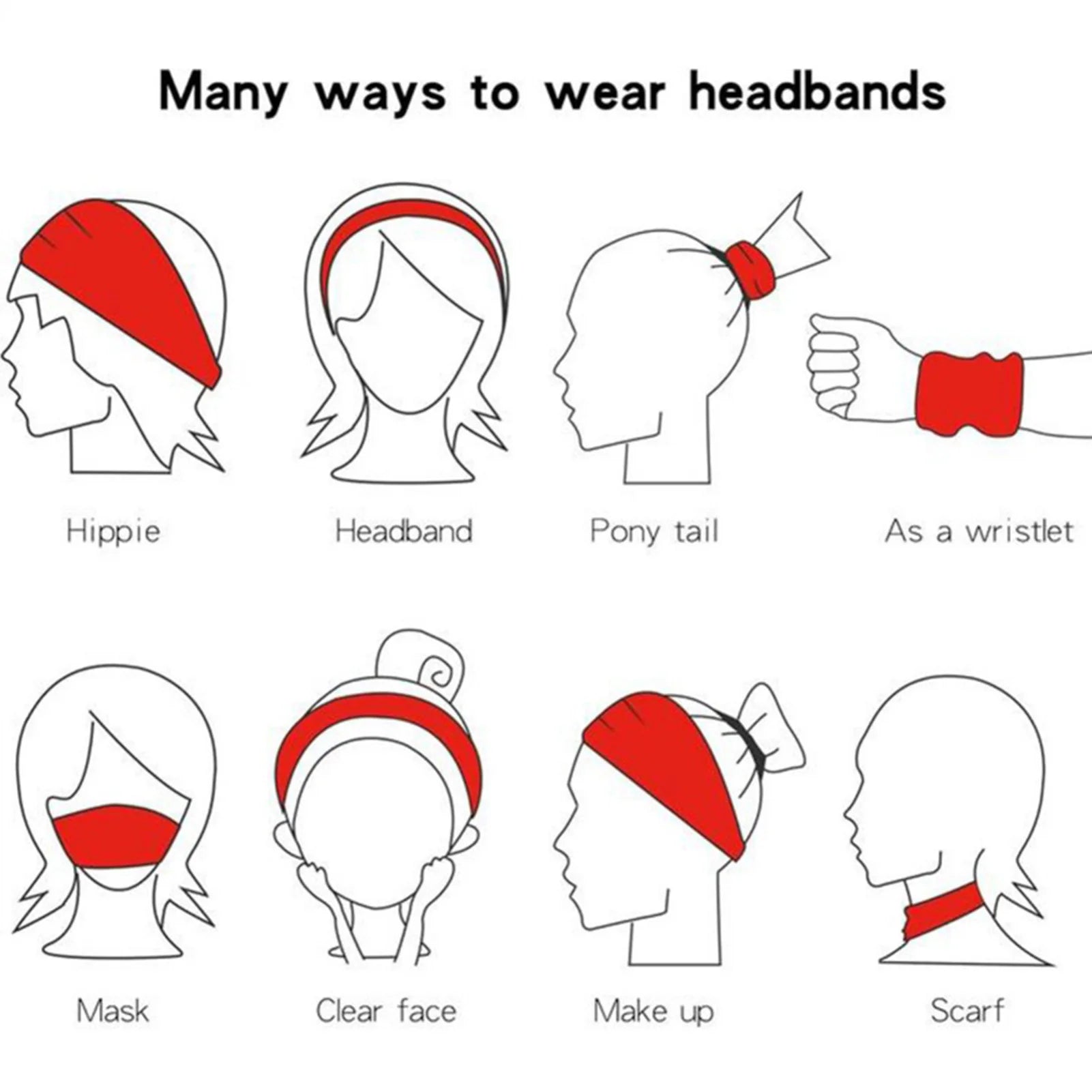 MIAO-US Sweat-Absorbent Sports Headband