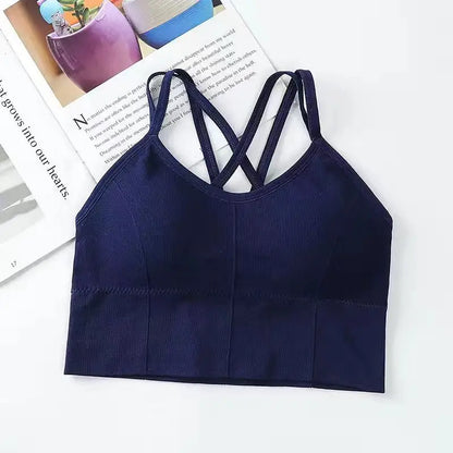 Breathable Sports Bra Anti-sweat Fitness Top Seamless Bra Shockproof Crop Top Women Push up Sport Bra Gym Workout Top
