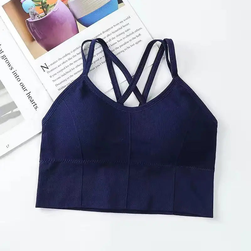 Breathable Sports Bra Anti-sweat Fitness Top Seamless Bra Shockproof Crop Top Women Push up Sport Bra Gym Workout Top