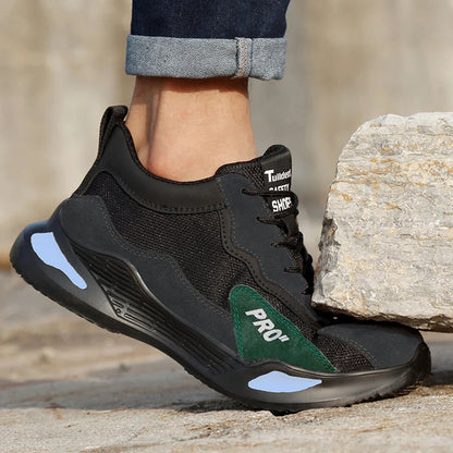 Fashion Sports Shoes Work Boots Puncture-Proof Safety Shoes Men Steel Toe Shoes Security Protective Shoes Tactical Boots
