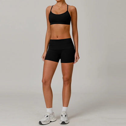 Yoga Clothes 2 PC Women's Tracksuit Athletic Wear Pilates Fitness Suit Gym Workout Push Up Clothes Sports Leggings Fitness Suit