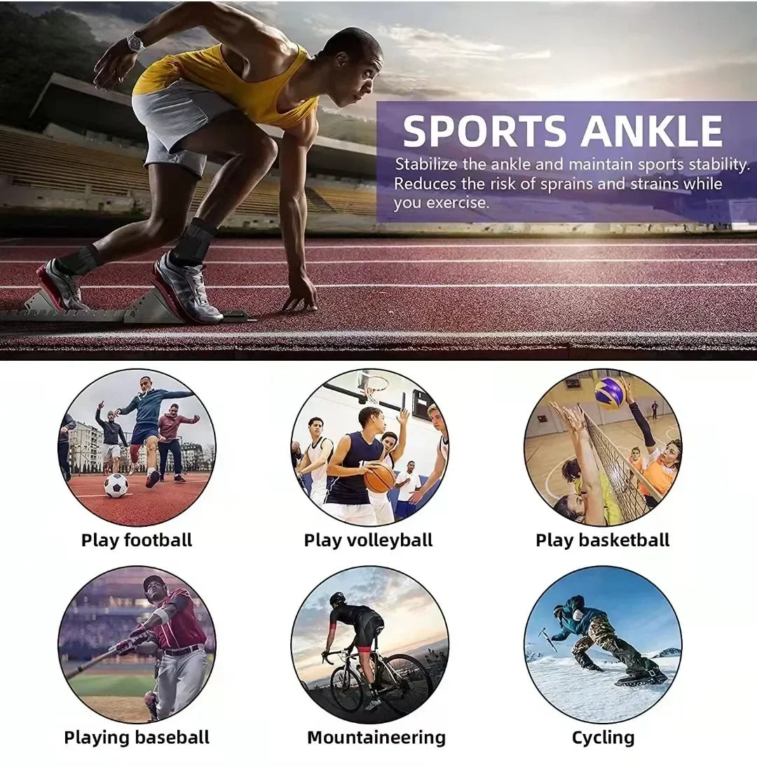 Compression Ankle Protector Gym Sport Anklet Support with Adjustable Strap Dumbbells Bodybuilding Ankle Braces Sports Safety