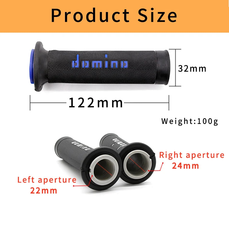 7/8" 22mm Handle Grips  Motorcycle Grips Domino Dirt Pit Bike Motocross Handlebar Rubber Gel Hand Grip Brake Hands