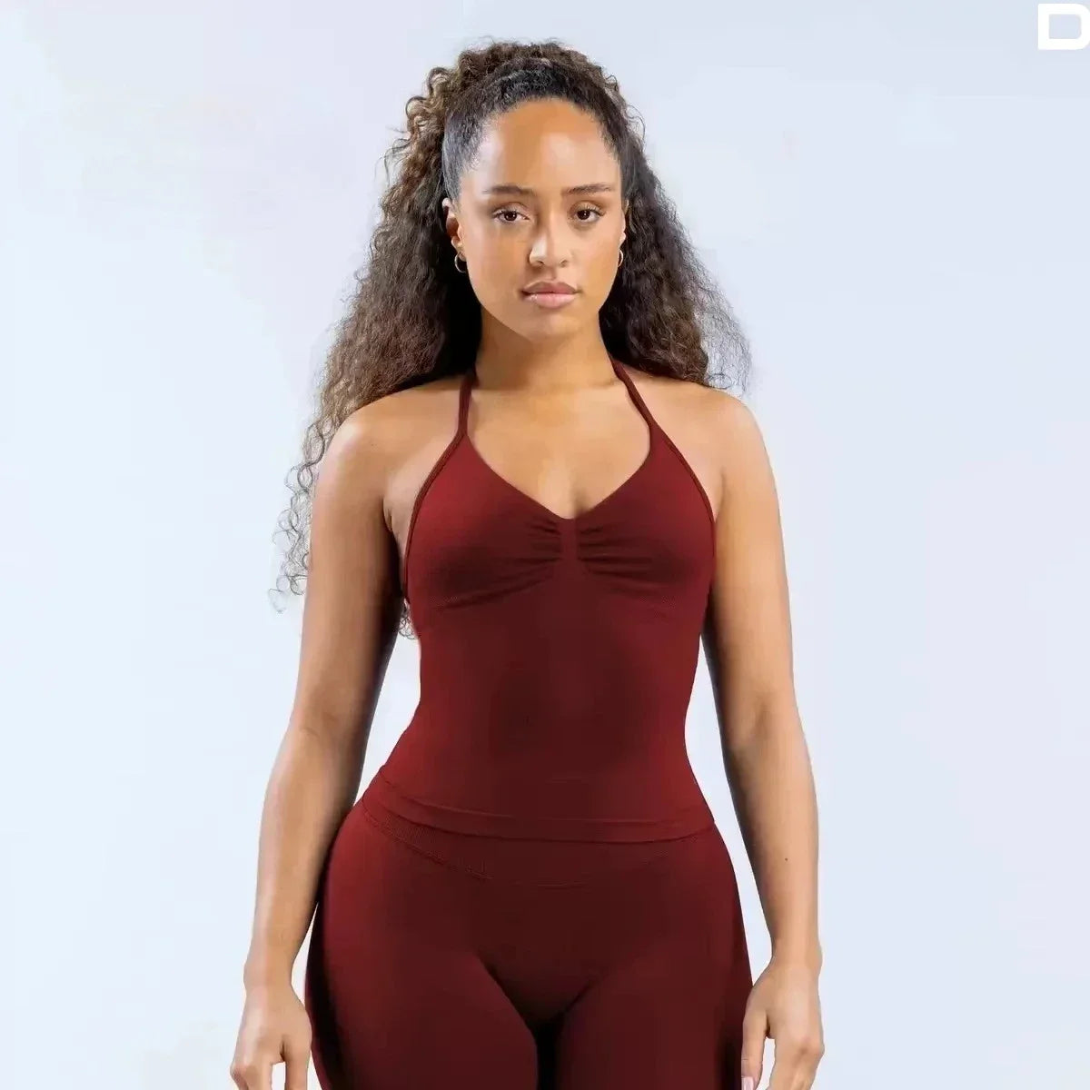 Impact Dynamic New Longline Strappy Halterneck Top Yoga Gym Bras Cups Women Workout Sexy Clothing Gym Top Halter Sport Bras