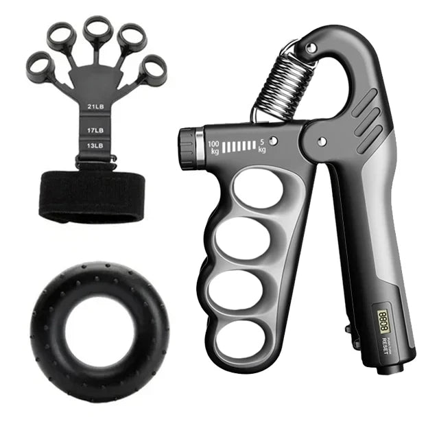 Electronic Counting Hand Grips Strengthener Arm Spring Finger Massager Expander Hand Exercise Gym Fitness Training Wrist Gripper