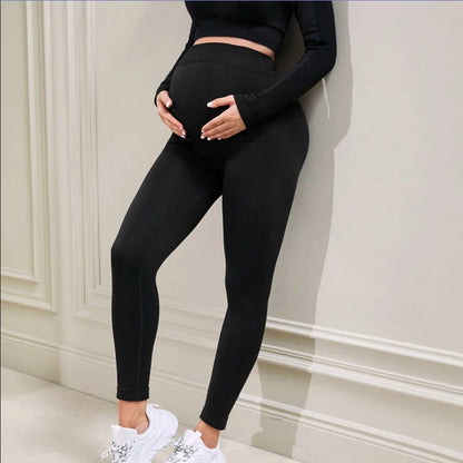 New Pregnant Women's Yoga Pants High Waist Hip Lift, Slim Fit Nude Feel Peach Hip Sports Tights Pregnant Yoga Clothing