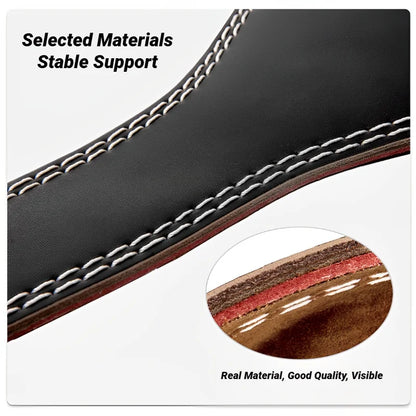 Professional Waist Support Sports Safety Belt Protection Fitness Deep Squat Weightlifting Training Cowhide Weightlift Deadlift