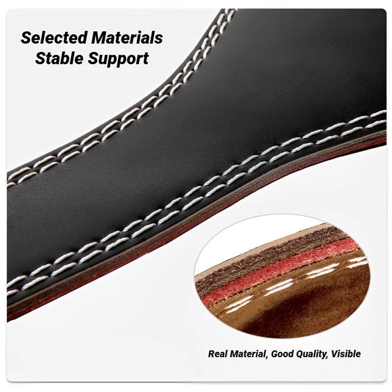 Professional Waist Support Sports Safety Belt Protection Fitness Deep Squat Weightlifting Training Cowhide Weightlift Deadlift