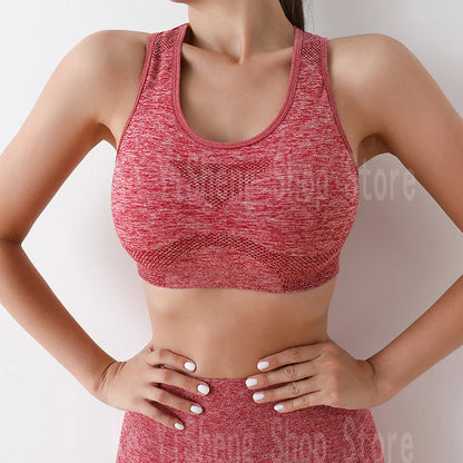 Yoga wear high-waisted shock-proof vest Tight sports underwear Bra underwear Fitness women's bra straps