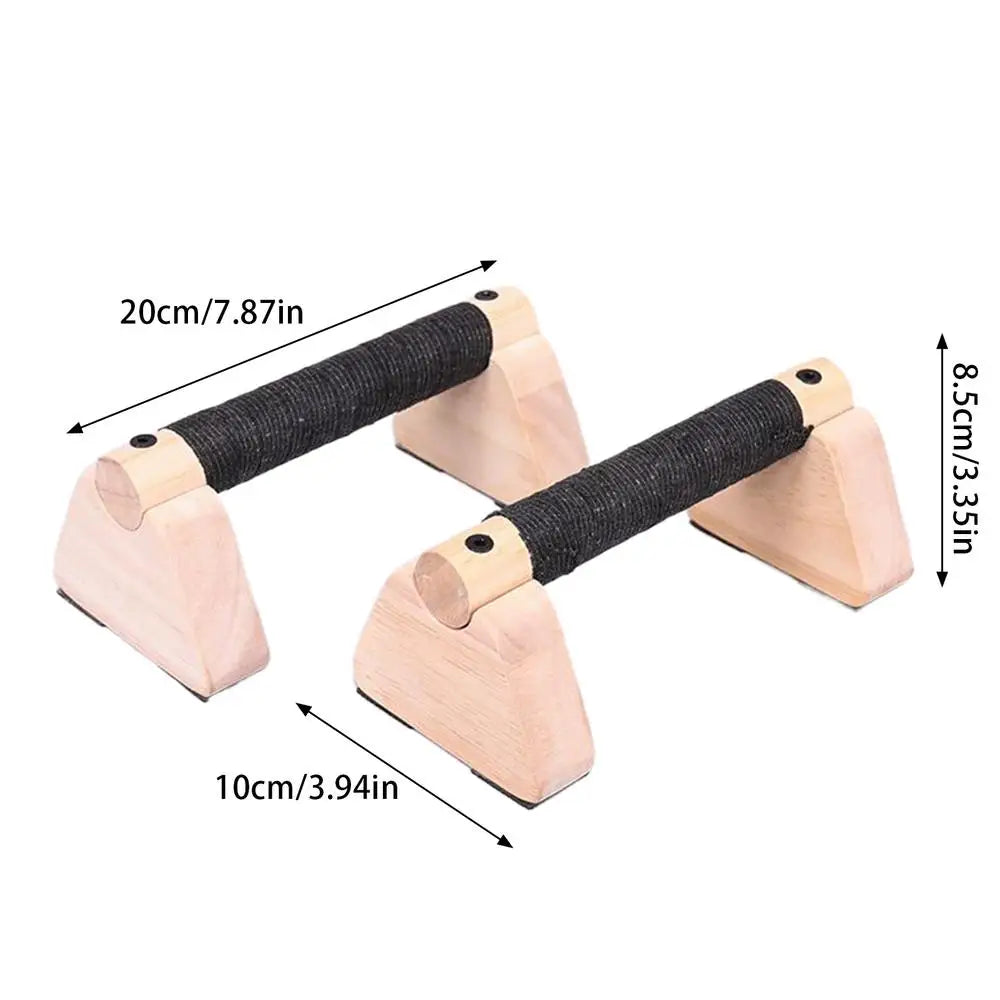Solid Wood Push up Bar Pull up Stand Handles Parallettes Handles Exercise Equipment for Home Wood Parallettes Bar for Floor Use