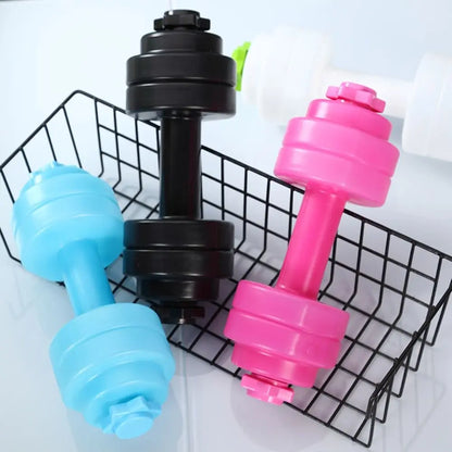 Max 1KG Dumbbell Water Cup 830ML Plastic Water-filled Dumbbells Multifuntion Portable Fitness Water Bottle School