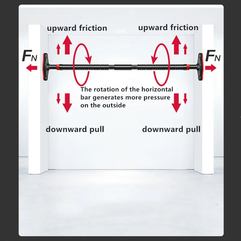 400kg Adjustable Door Horizontal Bars Exercise Home Workout Gym Chin Up Training Pull Up Bar Sport Fitness Equipments